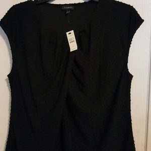 black sleeveless top